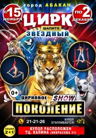 Шоу цирка-шапито "Звёздный" афиша мероприятия