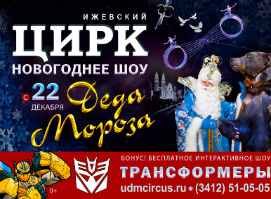 Цирковое шоу "Новогоднее шоу Деда Мороза" афиша мероприятия