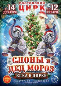 Цирковое шоу «Слоны и Дед Мороз» афиша мероприятия