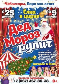 Новогоднее цирковое шоу «Дед Мороз рулит» афиша мероприятия